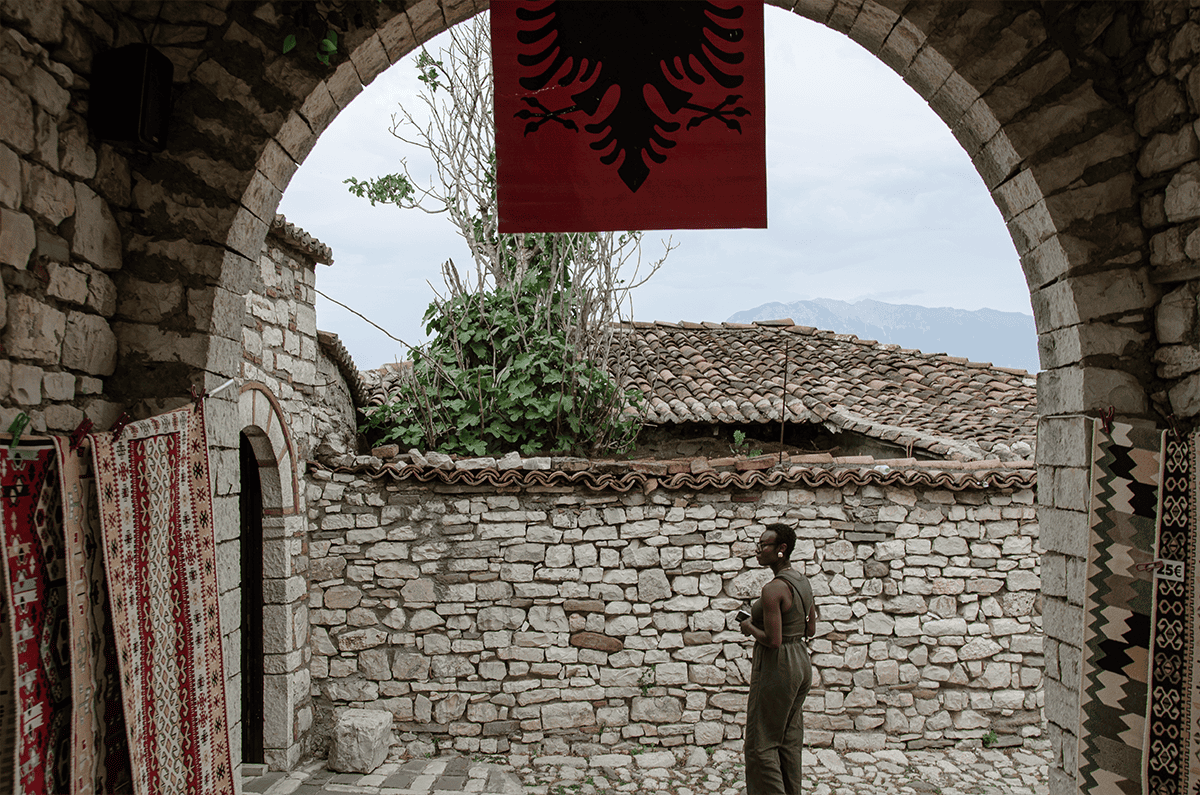 Walking around Berat Castle to Berat, Albania