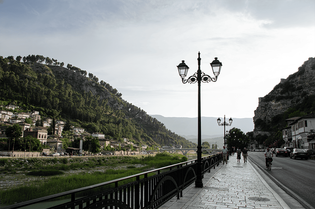 Osum River Promenade, Berat, Albania